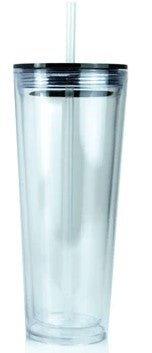 24oz Glitter Globe Acrylic Tumbler