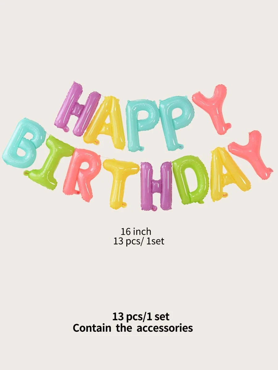 Happy Birthday Balloon Banner