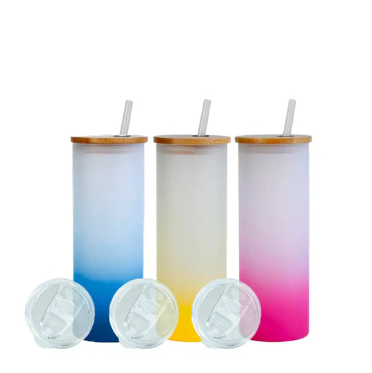 20oz Sublimatable Gradient Glass Skinny Tumbler