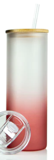 20oz Sublimatable Gradient Glass Skinny Tumbler