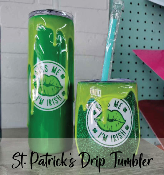 2/28 St. Patrick's Day Drip Tumblers @ 7PM