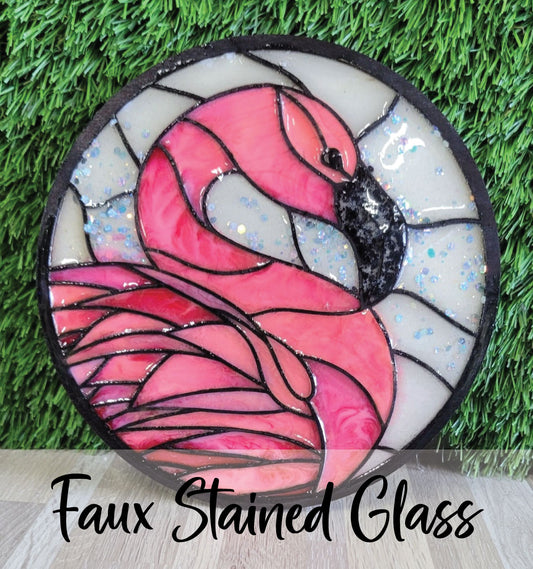 8/22 Faux Stained Glass Resin Pour @7PM